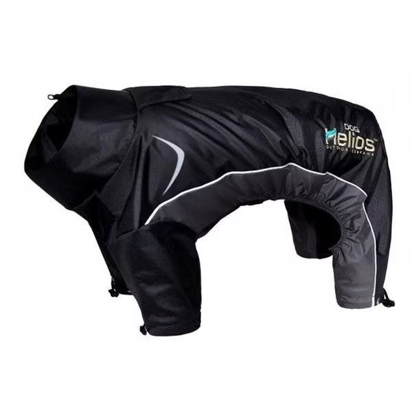 Pet Life JKHL4BKXL Helios Blizzard Full-Bodied Adjustable And 3M Reflective Dog Jacket; Black - Extra Large, Pet Life, Mfr#: JKHL4BKXL